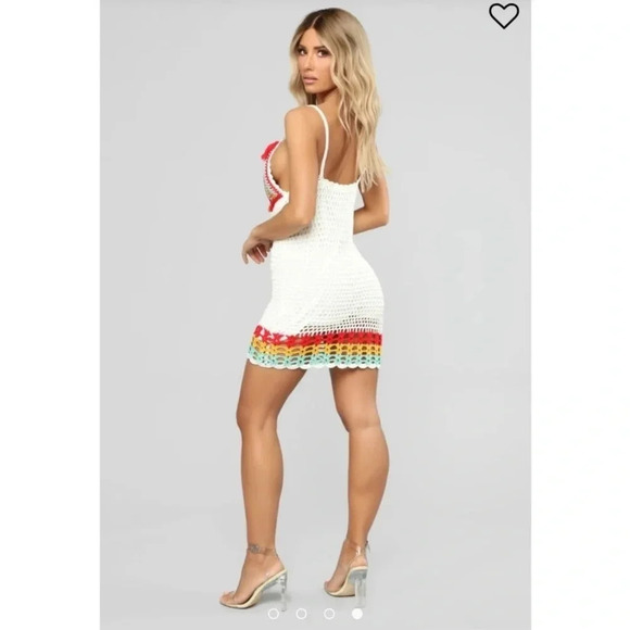 COPY - NWT Fashion Nova Listen To The Music Crochet Mini Dress With Tassels SzXL - Picture 3 of 13